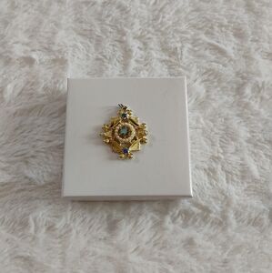 Vintage AB Rhinestone & Pearl Seeds Pendant